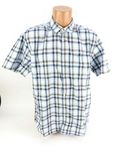 Camel Active Hemd Herren Gr. L Regular kurzarm blau kariert Freizeithemd (14929)