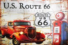 Holzschild 12x18 cm Retro US