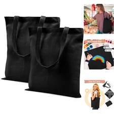 Vaktop Jutebeutel, 40x35cm Stofftasche, 2 Stück Baumwolltasche Unbedruckt, St...