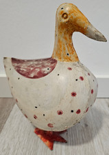 Metall Deko Ente / Gans – handbemalt, Landhausstil, Shabby Chic