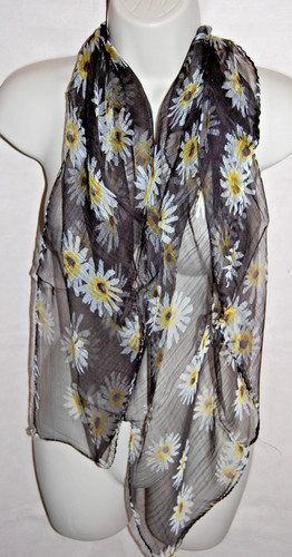 Chiffon tuch mit blumen - mit, blumen-
