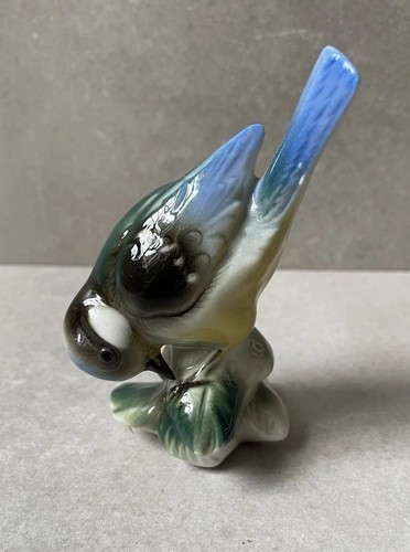 Alte porzellanfigur blaumeise - porzellanfigur,