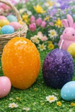 Ostereier Kerzen 2 Stück 