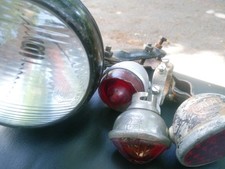 alter Scheinwerfer Rücklicht Fahrrad Häckel Chemnitz RIEMANN Bala Oldtimer Lampe