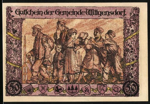Notgeld wittgensdorf 1921 50 - wittgensdorf,, 1921,