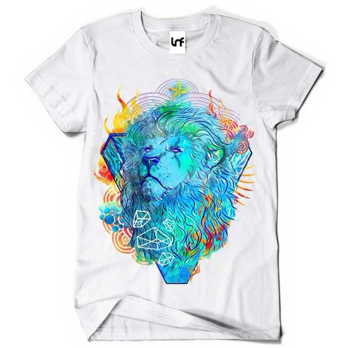 Shirt fire lion graphic - t-shirt, "fire