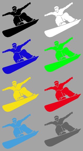 Aufkleber sticker snowboarder - sticker,