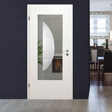 Glaseinsatz für Holztür Klarglas mit Kristallrillenschliff LAR-975-F