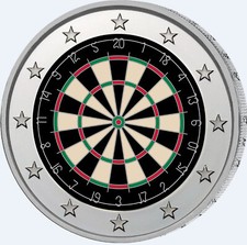 Euro farbmünze darts 2 - euro,