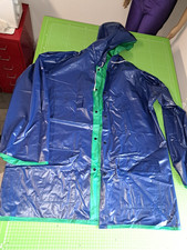PVC Regenjacke Gummi PVC Plastik Gr.XXL Lack glossy 80er Vintage Wendejacke