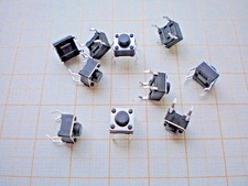 S06- 10 Stk Mini-Taster  Kurzhubtaster  Mikrotaster  Eingabetaster 6x6x6 mm 12V