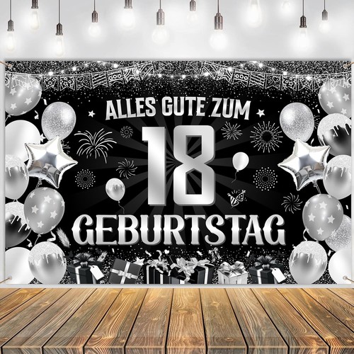 Geburtstag deko banner - 18.,