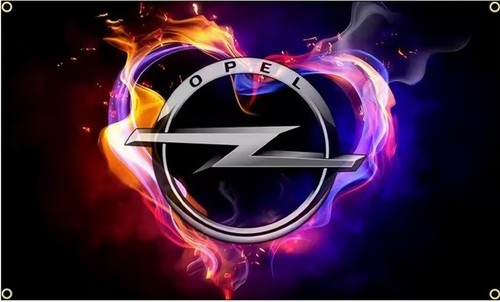 Opel zeichen stoffvorhang - opel,