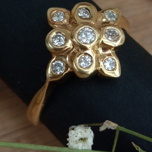 Vintage blumenring 585 - vintage,