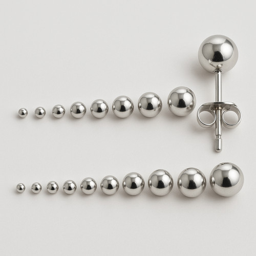 Ohrstecker kugel paar - ohrstecker,