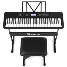 MUSTAR 61 Key Lighting Keyboard Piano, mit Touch Funktion