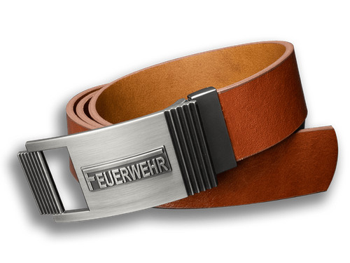 Feuerwehr ledergürtel braun - feuerwehr,