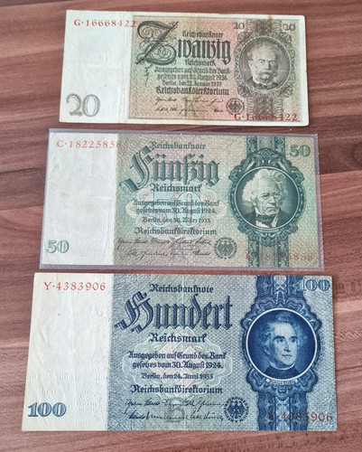 Reichsbanknoten zwanzig - ,