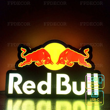 Red bull rgb led light - bull, box