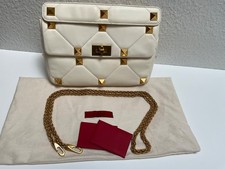 Orig Valentino Garavani Roman Stud Tasche Lammleder in Creme Ivory UVP: 2.800 € 