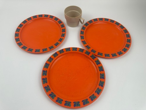 Vintage campinggeschirr orange - campinggeschirr,