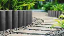 Beetumrandung Gartenpalisaden 2,30 m Rasenkante 3 Farben Palisade Beeteinfassung