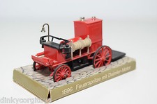FEUERSPRITZE DAIMLER 1896 FEUERWEHRWAGEN KUNSTSTOFF MADE IN GERMANY TOP ZUSTAND