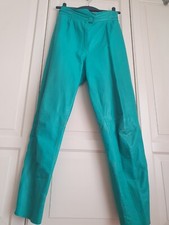 Jeans Pierre Michelet Lammnappaleder Bundfalten Vintage Französischgrün