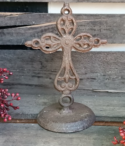 Deko kreuz eisen rustikal - deko,