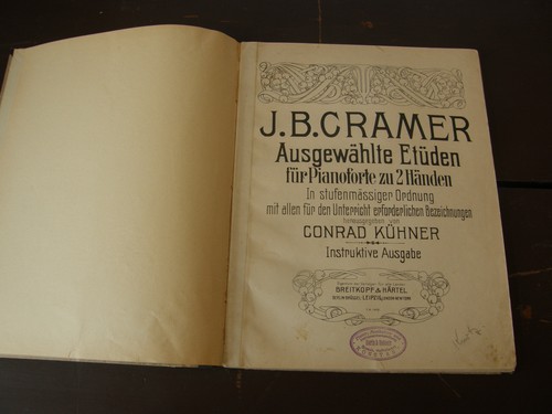 Notenbuch cramer - j.b.,