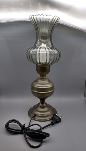 Zinn tischlampe mit - -,