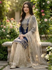 Punjabi sharara blau - blau, farbe