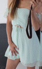 ★ Kleid ★ mint Armstulpen CUT OUT 36 Cocktailkleid Abendkleid Festlich Hochzeit