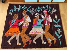 Handgewebter Teppich Wolle, Alpaka aus Peru, auch als Wandteppich verwendbar