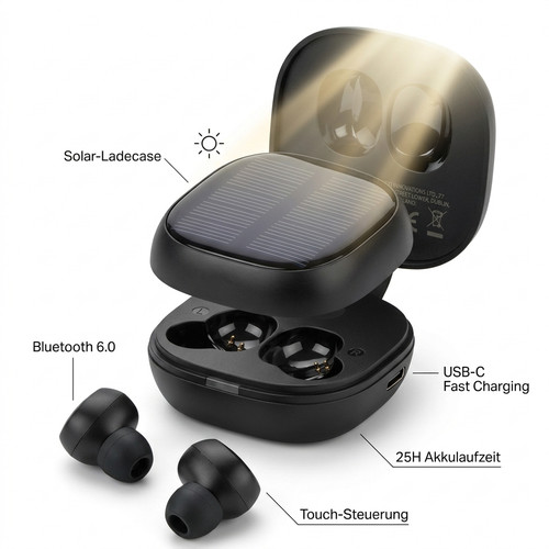 Solar bluetooth tws in ear - solar, 6.0
