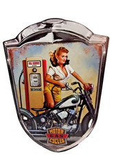 Werbeschild Bild Motorrad