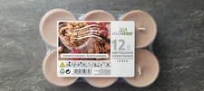 12 VILLAVERDE JUMBO MAXI DUFT TEELICHTER GEBRANNTE MANDELN ACRYL *WEIHNACHTEN*