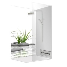 Duschrückwand Ecklösung Alu