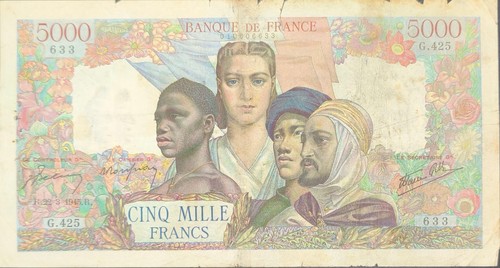 Frankreich banknote 5000 franc - frankreich,