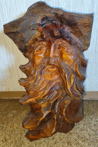 Holzskulptur holzkopf - holzskulptur, /