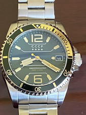 Ungetragene CCCP Alfa 200m Diver Automatikuhr - 45mm - Gold grüne Lünette grünes Zifferblatt