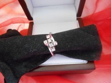 DIAMANT Weißgold Vintage Damen Ring 6 Diamanten Natürlich Hochzeit Verlobung...