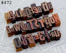 A-Z + 0-9 mixed Alphabet + Zahlen Plakatlettern ABC Stempel Drucklettern Vintage