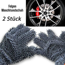 2 Stück Mikrofaser Handschuh Waschhandschuh Microfaser Autowaschhandschuh Auto