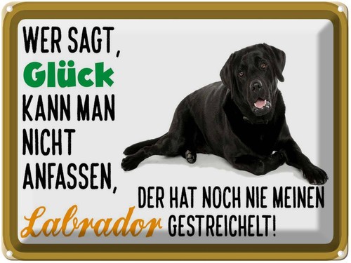 Blechschild 30x40 glück - blechschild, cm