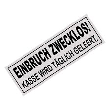 Aufkleber Hinweis Schild