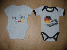 2x Body (Bodys) Kurzarm Größe 50/56 Jungen  in Grau