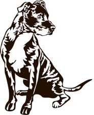 AMERICAN STAFF. TERRIER Aufkleber - Am. Staff Terrier Autoaufkleber -Kontur #17