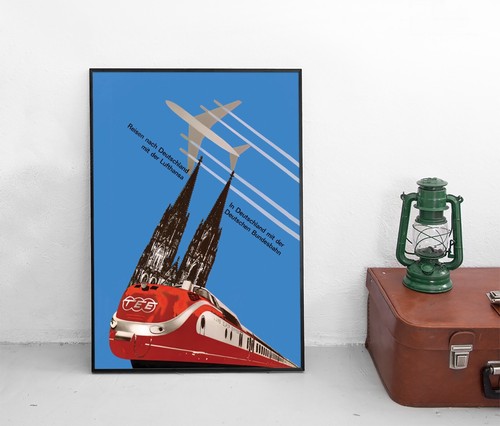 Poster tee bundesbahn deutsche - poster,