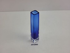 Blockvase Handschliff Blau